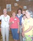 photograph of Lois Bruss, Mary Markley, Nory Cornall, Agnes McLawhorn, Marge Farley, and Mary Ewing