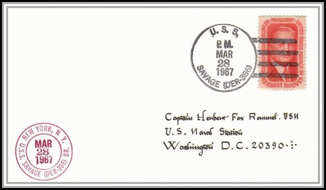 scan of DER-386 postmark (1967)