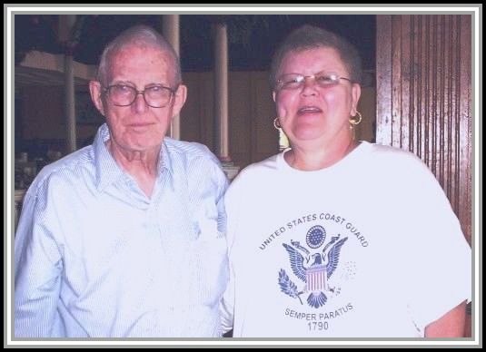 photograph of Rollins Coakley with the webmaster, August 2006, after visiting  the  WWII Memorial.