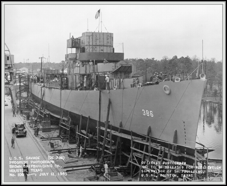 12 July 1943 - under construction at the Brown Shipbuilding Company in Houston, Texas. Progress photograph. 