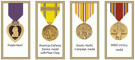 medals earned by Ensign Savage