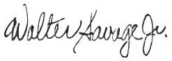 photocopy of Walter Savage's signature
