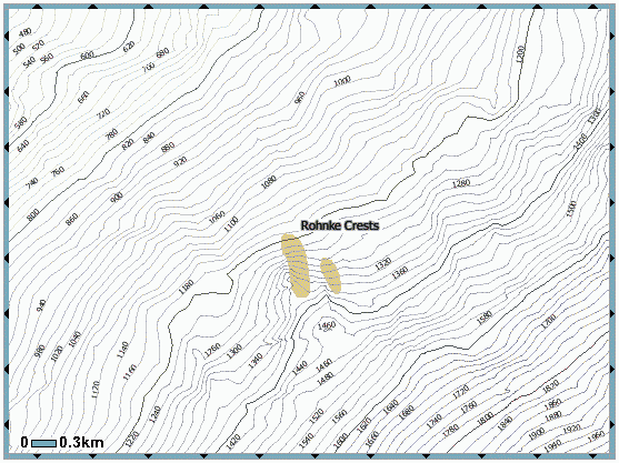 scan of McMurdo Contours showing height of Rohnke Crests