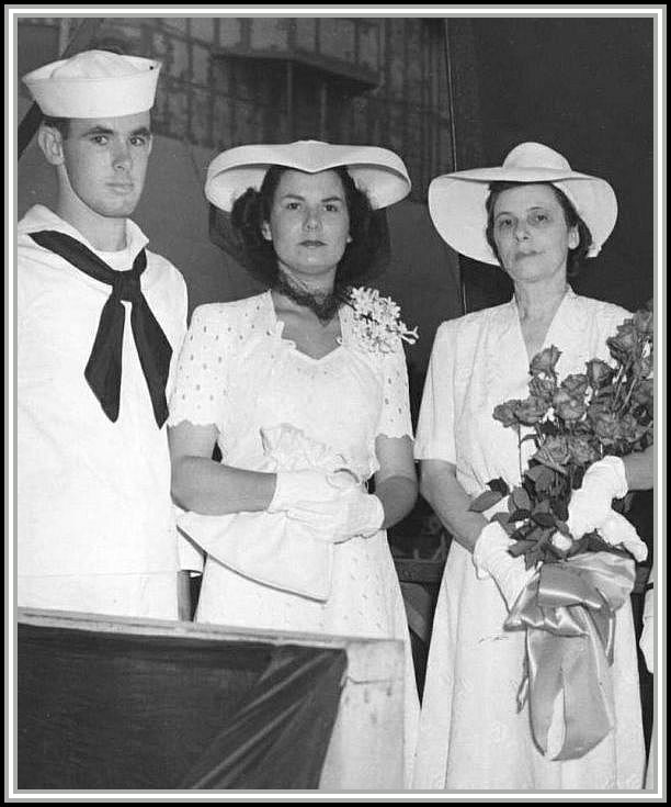 photograph of John Savage, Mary Hart, and Mrs. Savage