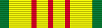 image of Vietnam Service Ribbon w/3 battle stars