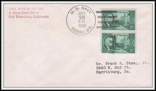 scan of DE-386 postmark (1946)