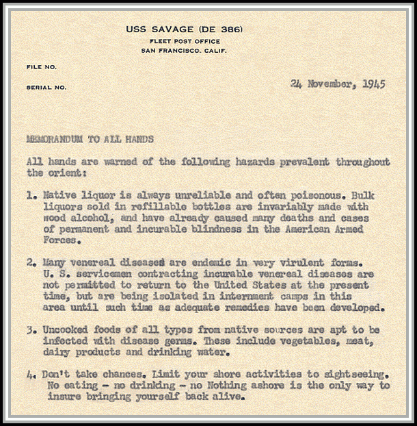 scan of 1945 memo
