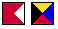 graphic of semaphore flags "BZ"