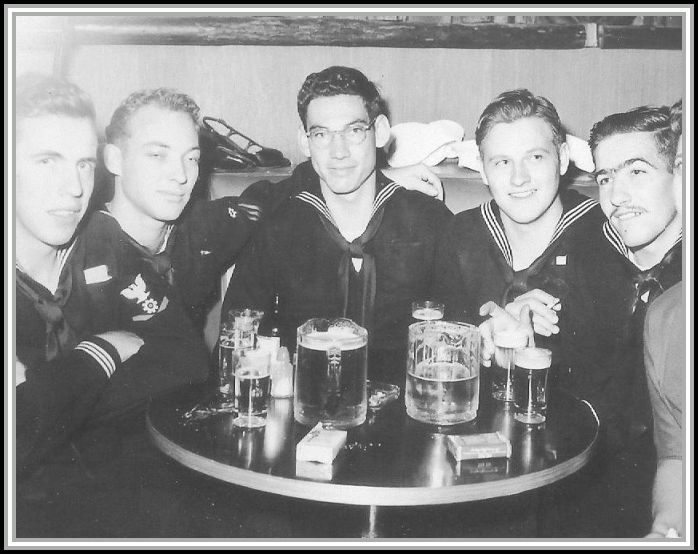 photograph of: Ray Ewing, Tommy Pridgen, Alvin Wright, Buford Wood, and Ray Crumley