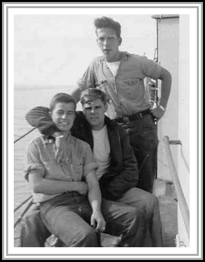 photograph of R. Johnsten, Claude Rankey, and Tom Honner 1944