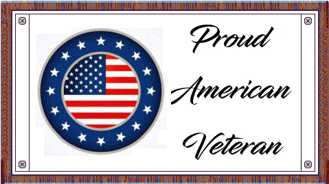 graphic plaque "Proud American Veteran"