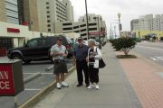 photograph of Ernie Velez with Bill and Marge Harvey 