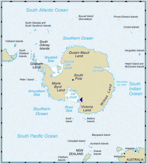 scan of nautical chart showing location of Rohnke Crests