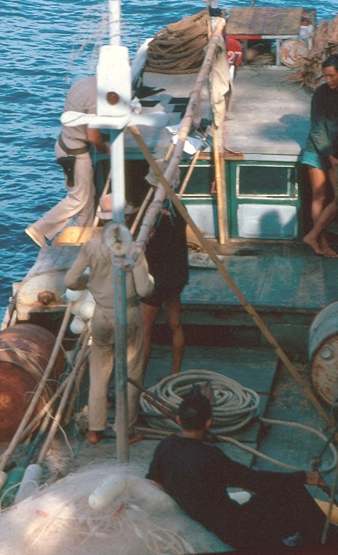 photograph taken aboard a Vietnamese junk