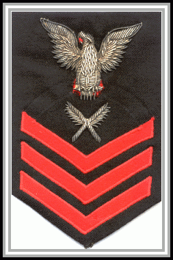 scan of Yeoman Firts class insignia