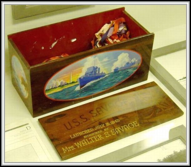 photograph of ship's christening box