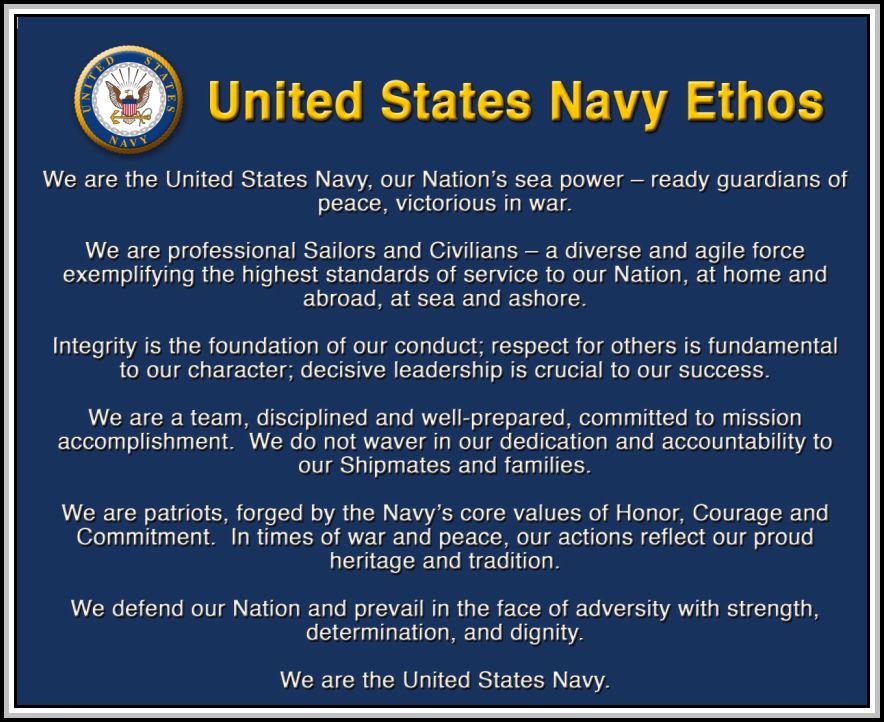 COPY OF U. S. Navy Ethos