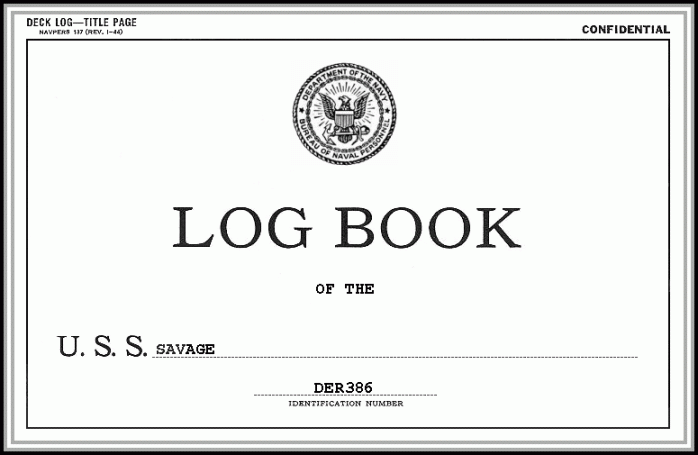 scan of partial cover of DER386 log book