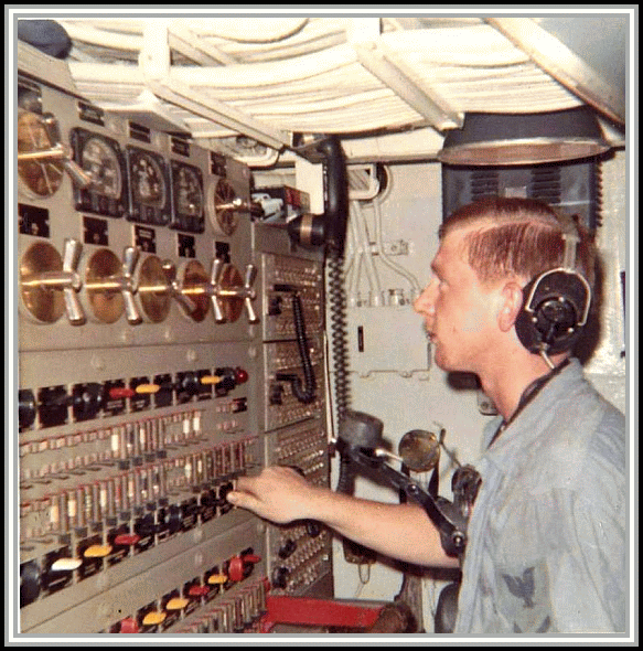 photograph of Tom at the Central Command Board