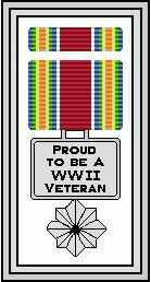 image of "Proud to be a WWII Veteran" medal