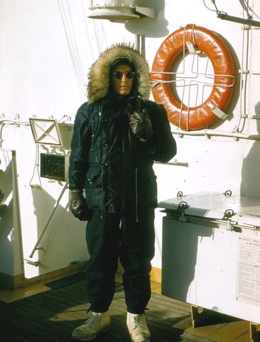 photograph of Captain Rohnke aboard the EASTWIND