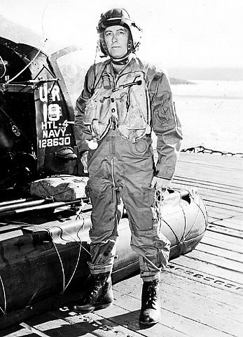 photograph of Captain Rohnke getting ready to do an ice reconnaissance flight