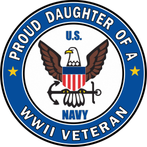 graphic "Proud Daughter of a WWII Navy Veteran