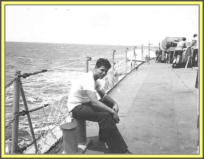 photograph of Relaxing on the fantail after work 1965