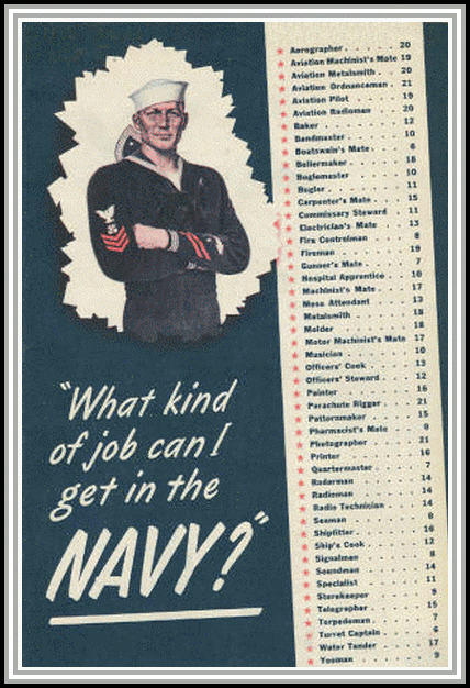 scan of front cover of "Whar Kind of Job Can I Get in thr Navy"